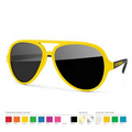 Two Tone Aviator Sunglasses with Arm Imprint